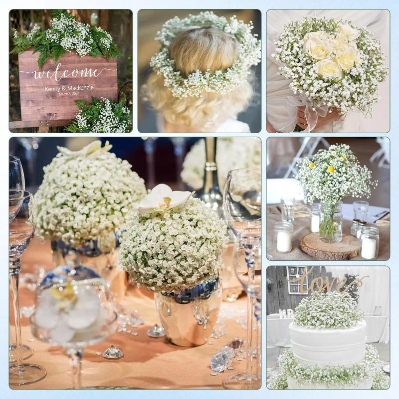 5/10Pcs Artificial Flowers Bouquet Plastic Gypsophila Fake Flower for Wedding Centerpieces Babys Breath Party Home Room Decor