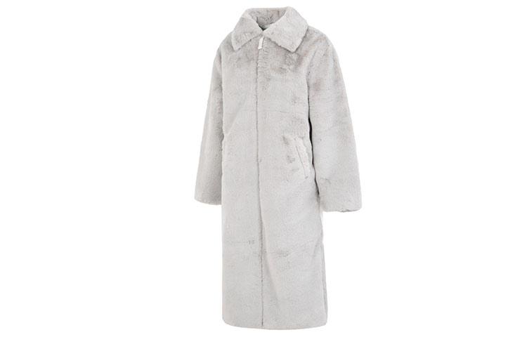 

Nike Women s Faux Fur Long Jacket Asia Sizing Light Bone DQ6839-012 S