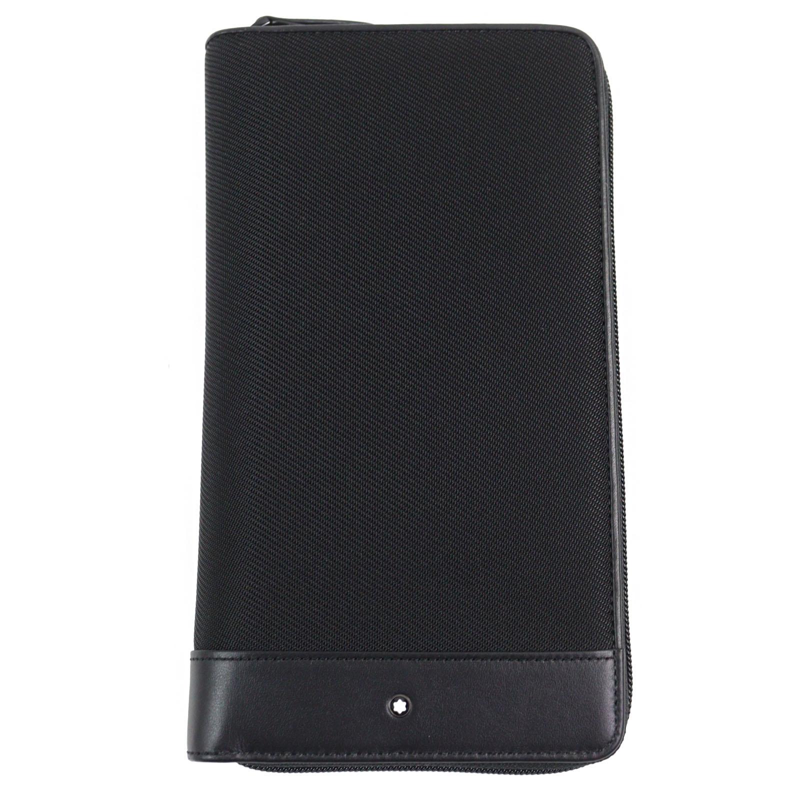 Pristine MONTBLANC Purse Night Flight Travel Wallet leather mens 115841 Used