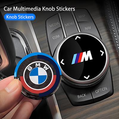 Car Multimedia Knob Button Cover Sticker For 5 Series G30 G32 6GT G20 F10 F30 G01 G02 G05 G06 G07 G11 F15 3GT X3 X4 X5 X7