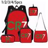 1/2/3/4/5PCS CR7 Print Backpack Set | Roomy Large-Capacity Backpack | Perfect for Student School & Daily Travel
