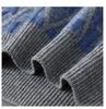 2025 Men’s Autumn/Winter Loose Fit Wool Sweater - Round Neck, Color Block, Plus Size Jacquard Pullover