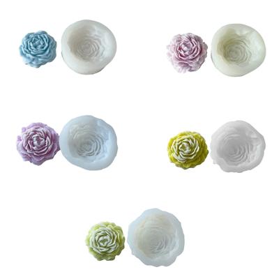 Flower Candle Silicone Mold for Handmade Desktop Decoration Gypsum Epoxy Resin Aroma Candle Mould for Home Decorations