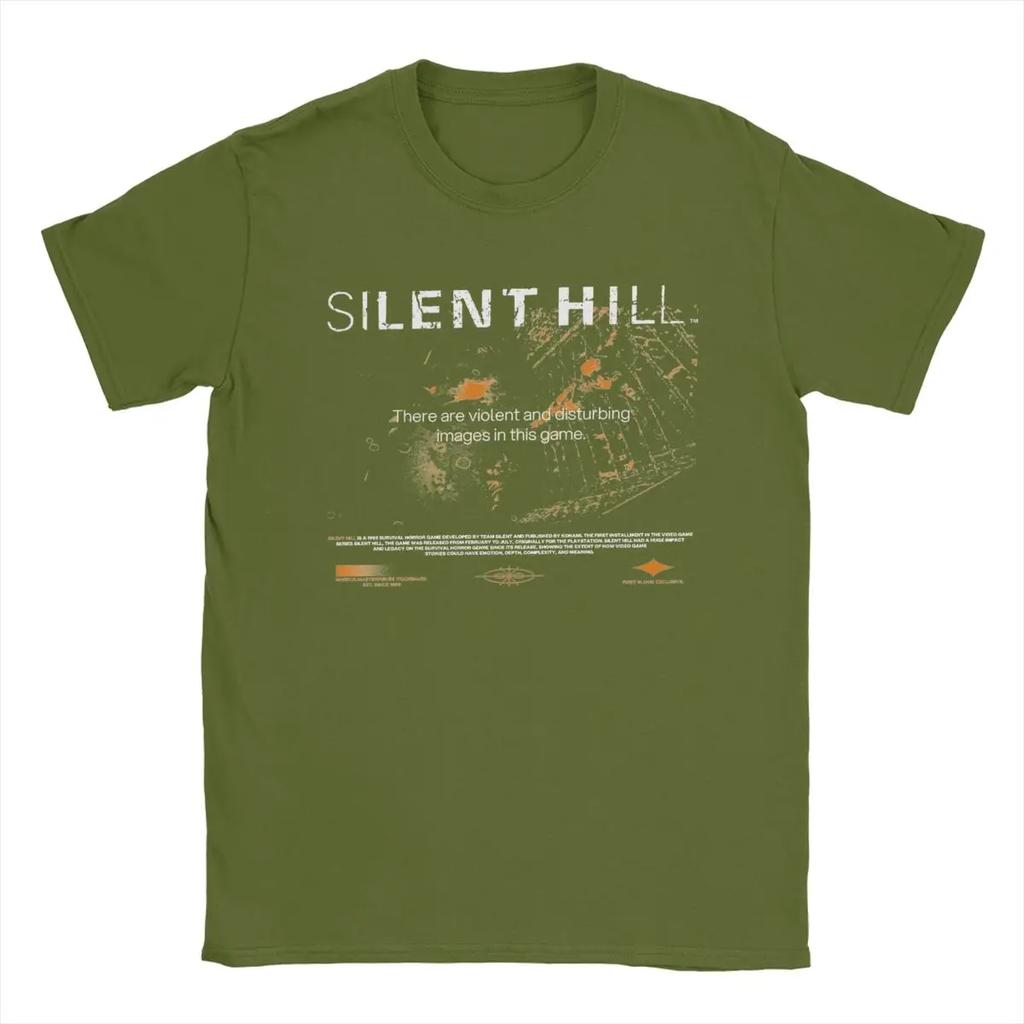 Lustiges Silent Hill T-Shirt Herren Rundhals Baumwoll-T-Shirt Kurzarm T-Shirt Sommer Tops