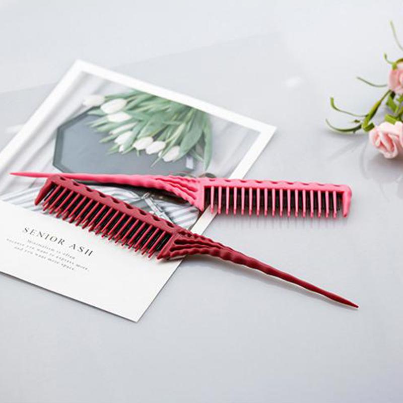 1Pc Professional Hair Combs Tip Tail Comb Barber Hairdressing Comb 3-Row Teeth Detangling Comb Salon Tools Barber Accessories