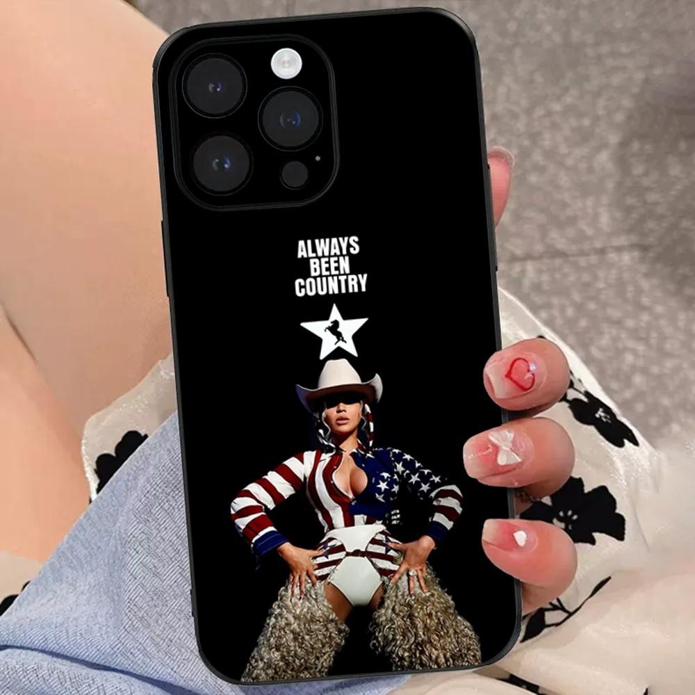 Beyonce COWBOY CARTER Phone Case For iPhone 15,14,13,12,11 Plus,Pro,Max,XR,XS,X,7,8 Plus,SE,Mini Soft Black Cover