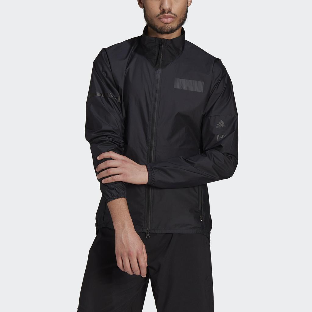 Adidas Parley Outdoor Windproof Stand Collar Jacket Men Jackets Black H31074