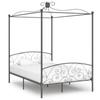 Day and Night - Day and Night Canopy Bed Frame Without Mattress Grey Metal 120x200 Cm