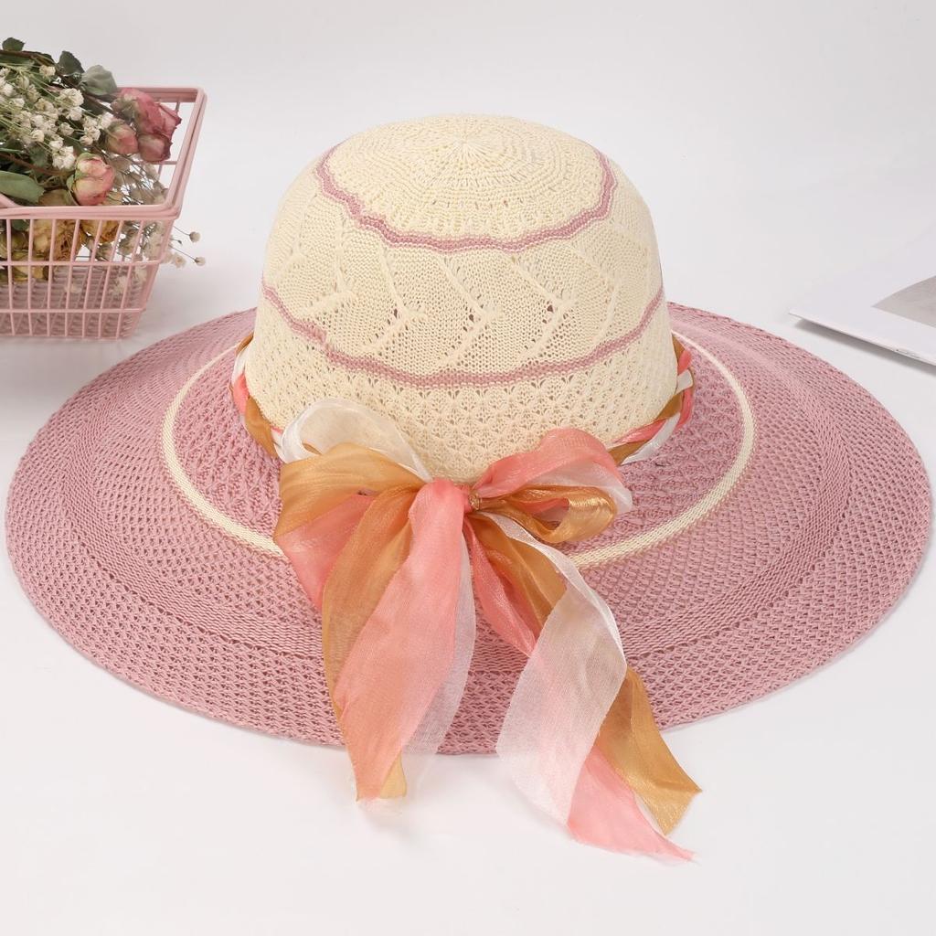 Nouvelle Casquette Pare-Soleil pour Femmes avec Protection Solaire et Protection UV Large Bord Respirante Été Pliable Soleil Chapeau de Paille