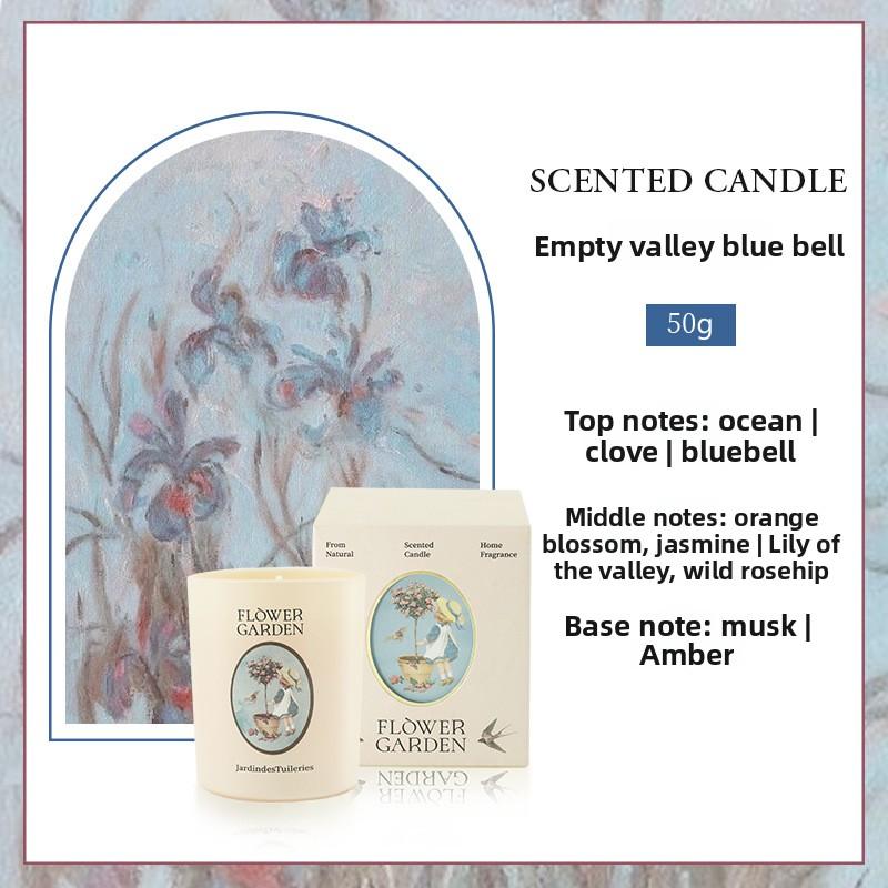 

Vintage Illustration Scented Candle for Home Relaxation and Table Decor French Style Indoor Household Solid Fragrance Bedroom