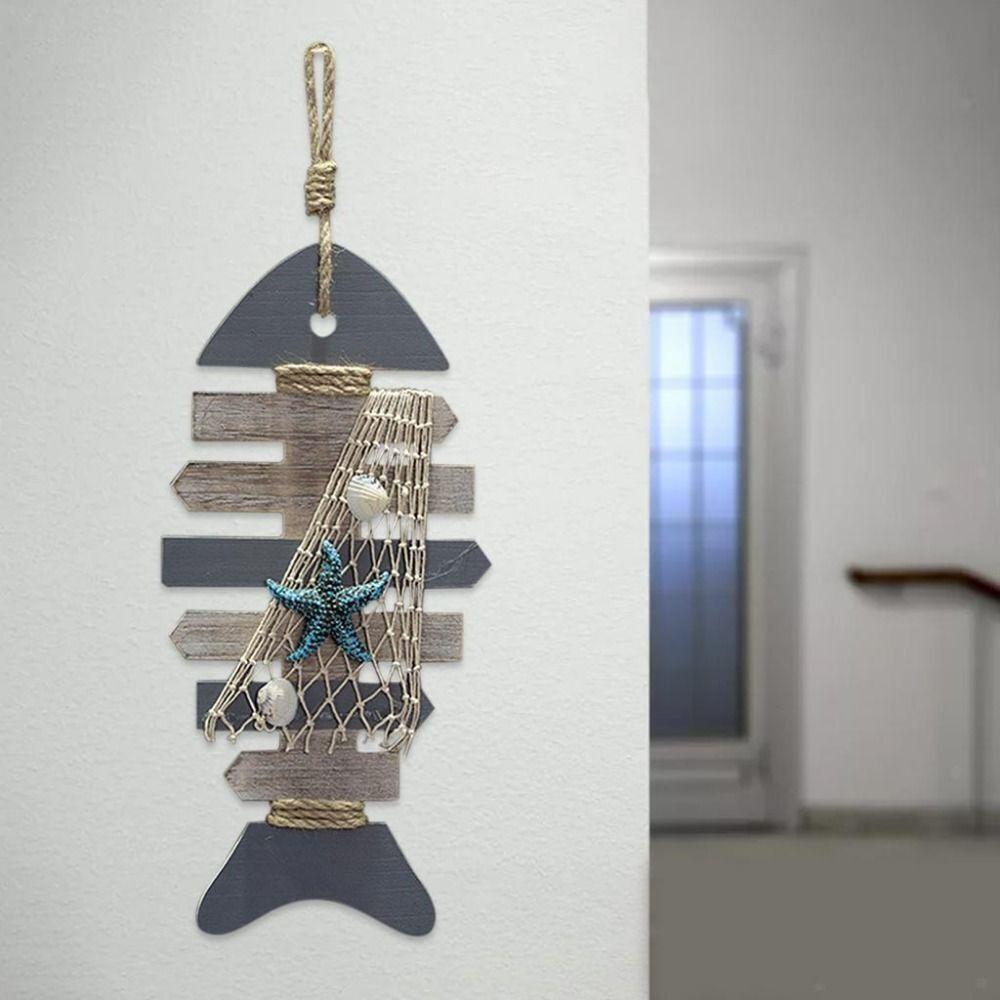 Mediterranean Style Seaside Ornaments Fishbone/Oars/Seahorse/Dolphin Wall Decoration