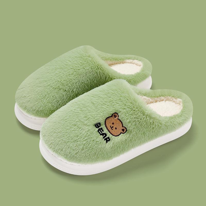 Household Cotton Slippers Home Interior Simple Non-slip Cute Warm Cotton Slippers