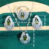 New Popular Anti Allergy Zircon Bracelet Necklace Earrings Ring Jewelry Set