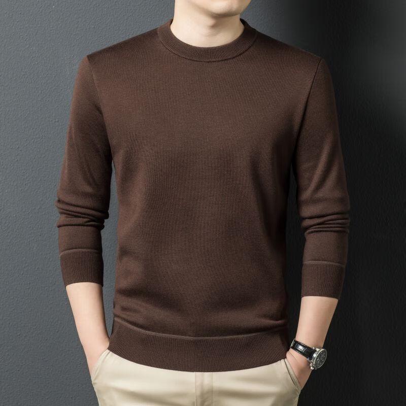 

Fengxun Men s Autumn/Winter Round Neck Solid Color Knit Sweater FXT5168 180