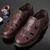 Neue Sommer-Oberleder-Rindleder- und Rindleder-Sohle Übergröße Lässige Sandalen Modische Herren-Leder-Freizeitschuhe
