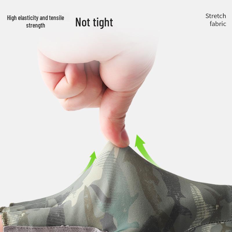 Men's Summer Breathable Ice Silk Fishing Gloves - Half Finger, Sun Protection, for Driving & Riding