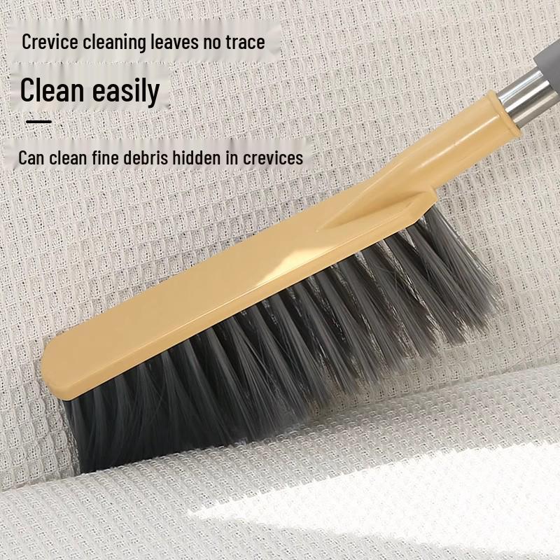 Multifunctional Soft Bristle Brush for Bed, Sofa, and Dust Removal with Long Handle.