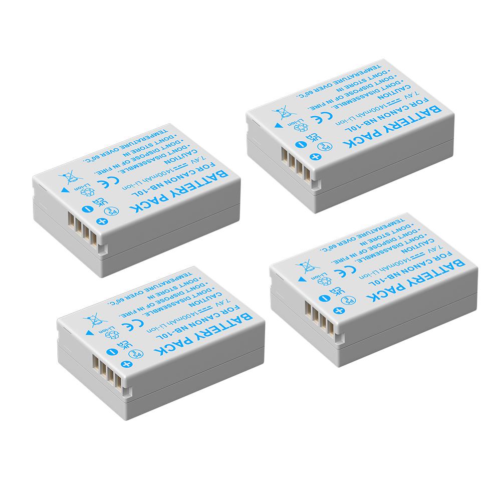 PALO 1400MAh NB-10L NB10L + Pengisi Daya LCD Dengan Port Tipe C & Kabel USB Untuk Canon G1X G15 G16 SX40HS SX50HS SX60HS SX40 SX50