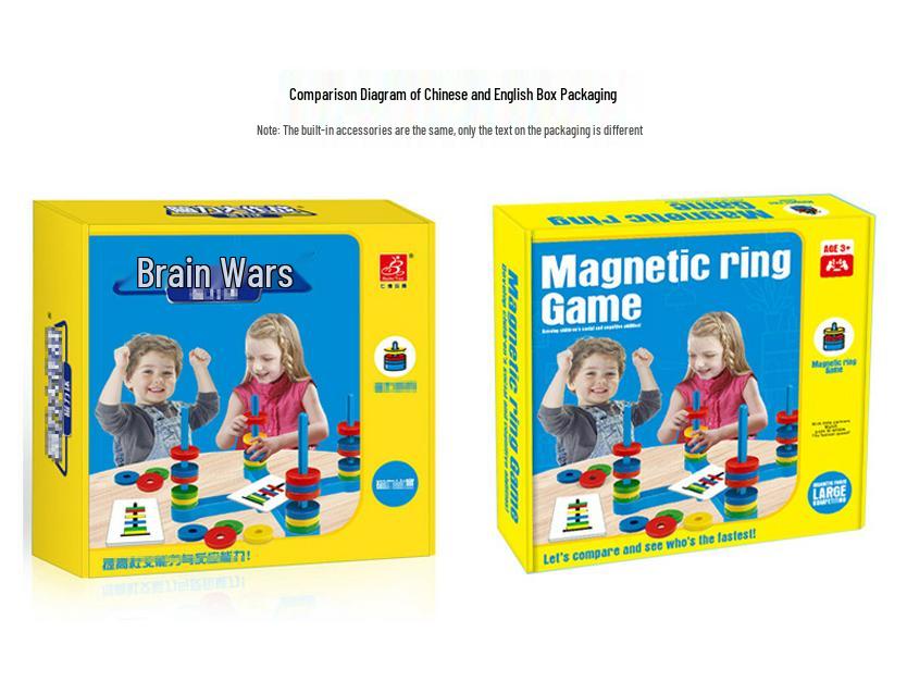 Renbo Colorful Magnetic Rings: Levitation & Thinking Game for Kids