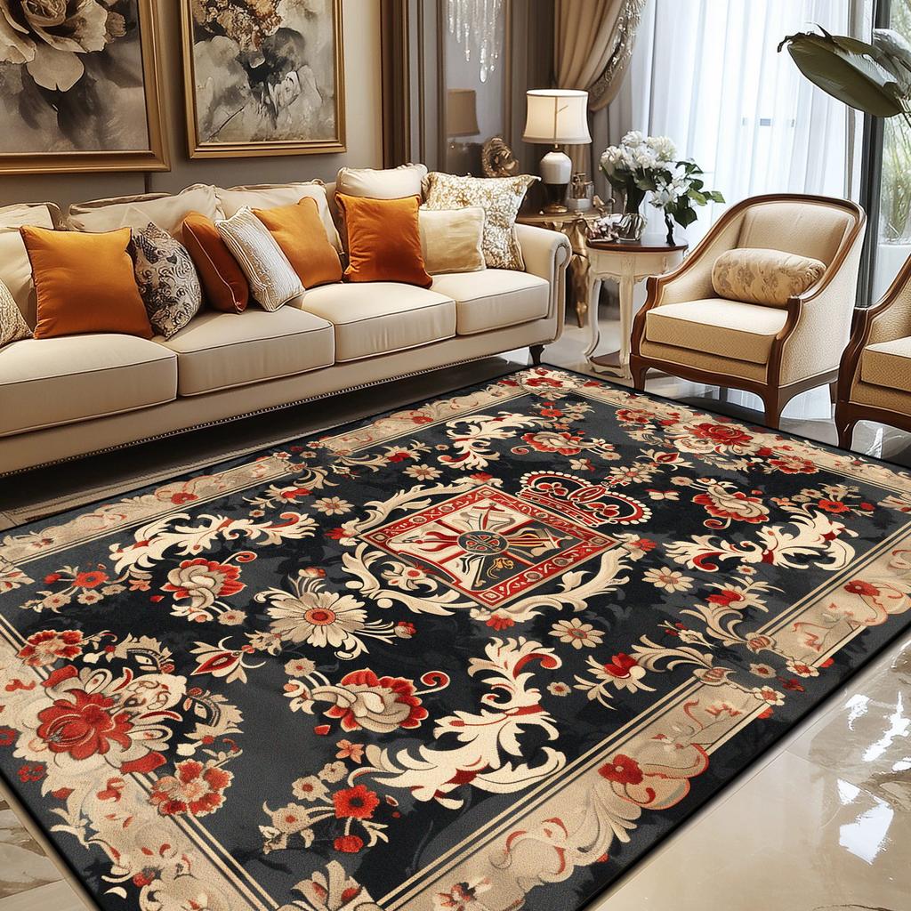 Persian Retro Rugs for Living Room Luxury Decoration Home Sofa Coffee Tables Non-slip Carpet Bedroom Bedside Fluffy Soft Mat