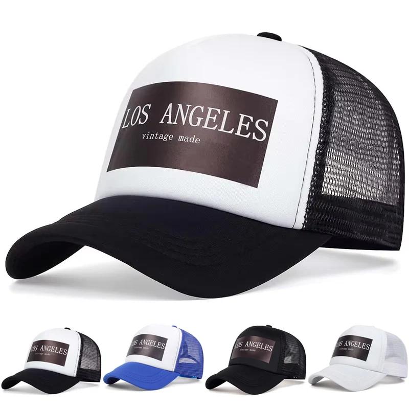 Unisex Los Angeles Print Baseball Net Caps Spring Summer Outdoor Adjustable Casual Hats Dad Hat Sunscreen Hat