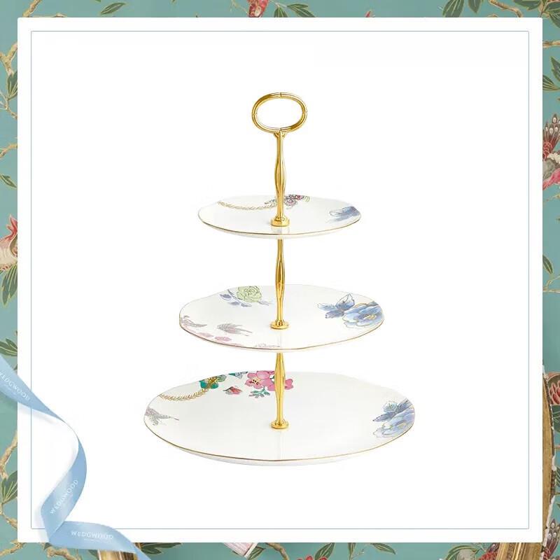 Wedgwood Floral Butterfly Three-Tier Dessert Stand