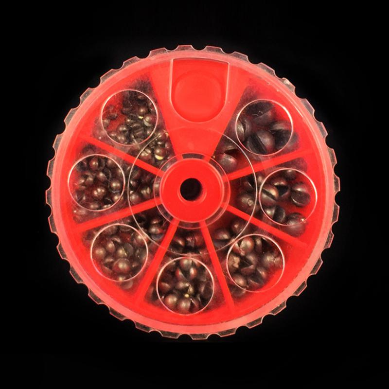 Fishing Egg Rig Sinkers Angling Lead Weight Split Shot Box Fishing Camping Tools