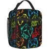 Video Game Joystick Gamer Lunch Bag For Boys Kids Fun Reusable Lunch Box Insulated Meal Bags Portable Lunch Tote For Girls School Men Work Travel