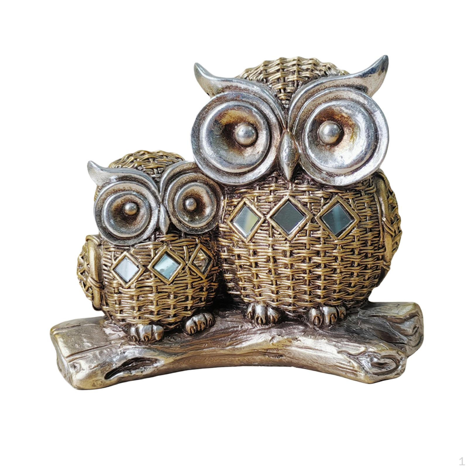 

Елегантна фігурка сови для декору домашнього офісу - художня настільна скульптура