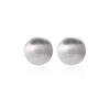 French Classic Brushed Hemisphere Stud Earrings - High-End Retro Design for Women, Exquisite and Versatile Fashion Accessory