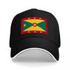 Suriname Flag Design Baseball Cap with National Emblem and Star Pattern On Black Adjustable Hat for Adults