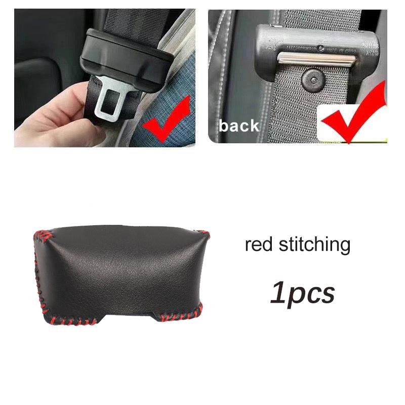 Universal Car Seat Belt Buckle Clip Protector leather Interior Button Case Anti-Scratch Cover Safety Car Accessories