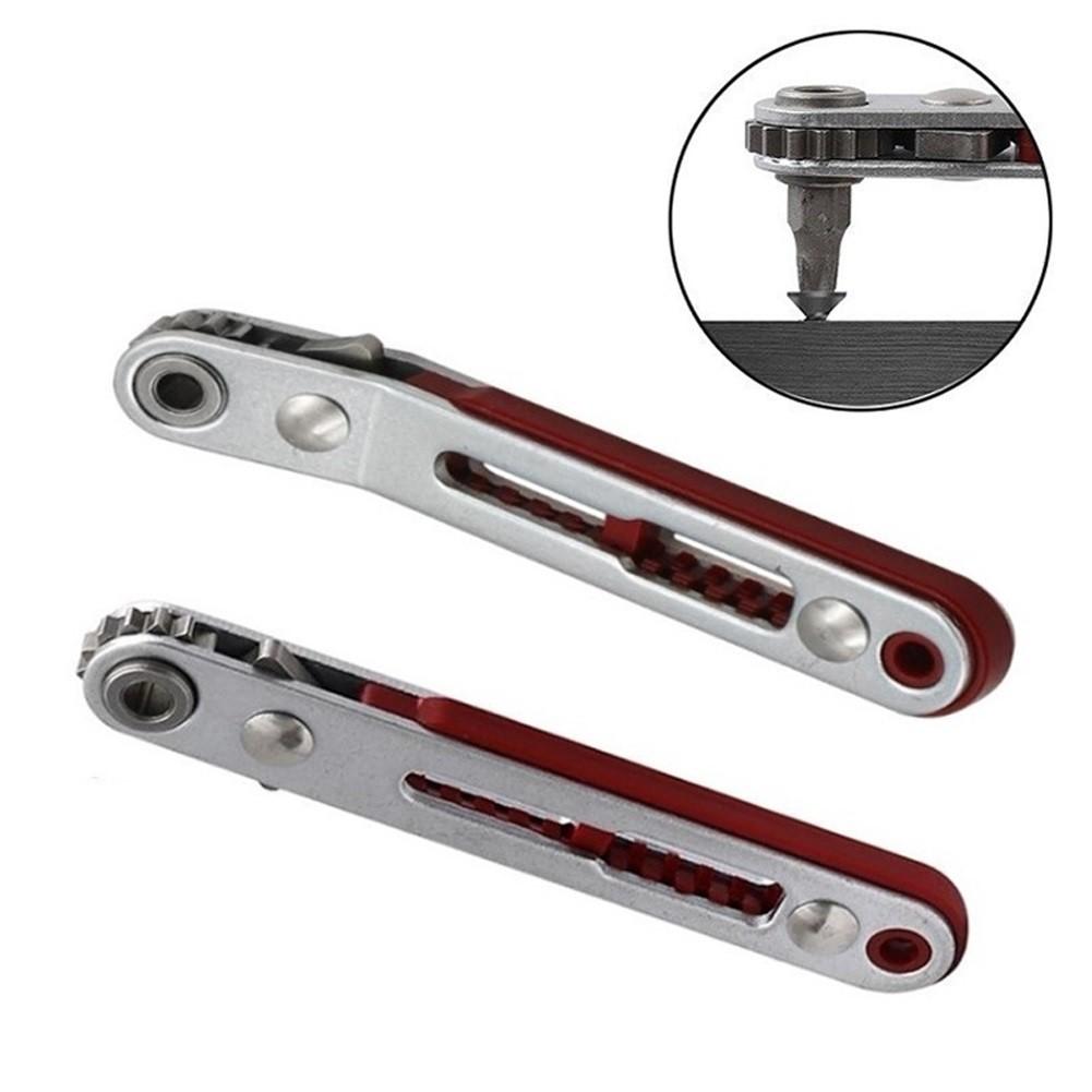 2pcs Mini Ratchet Wrench Screwdriver Set 90 Degree Offset Screwdriver Handle