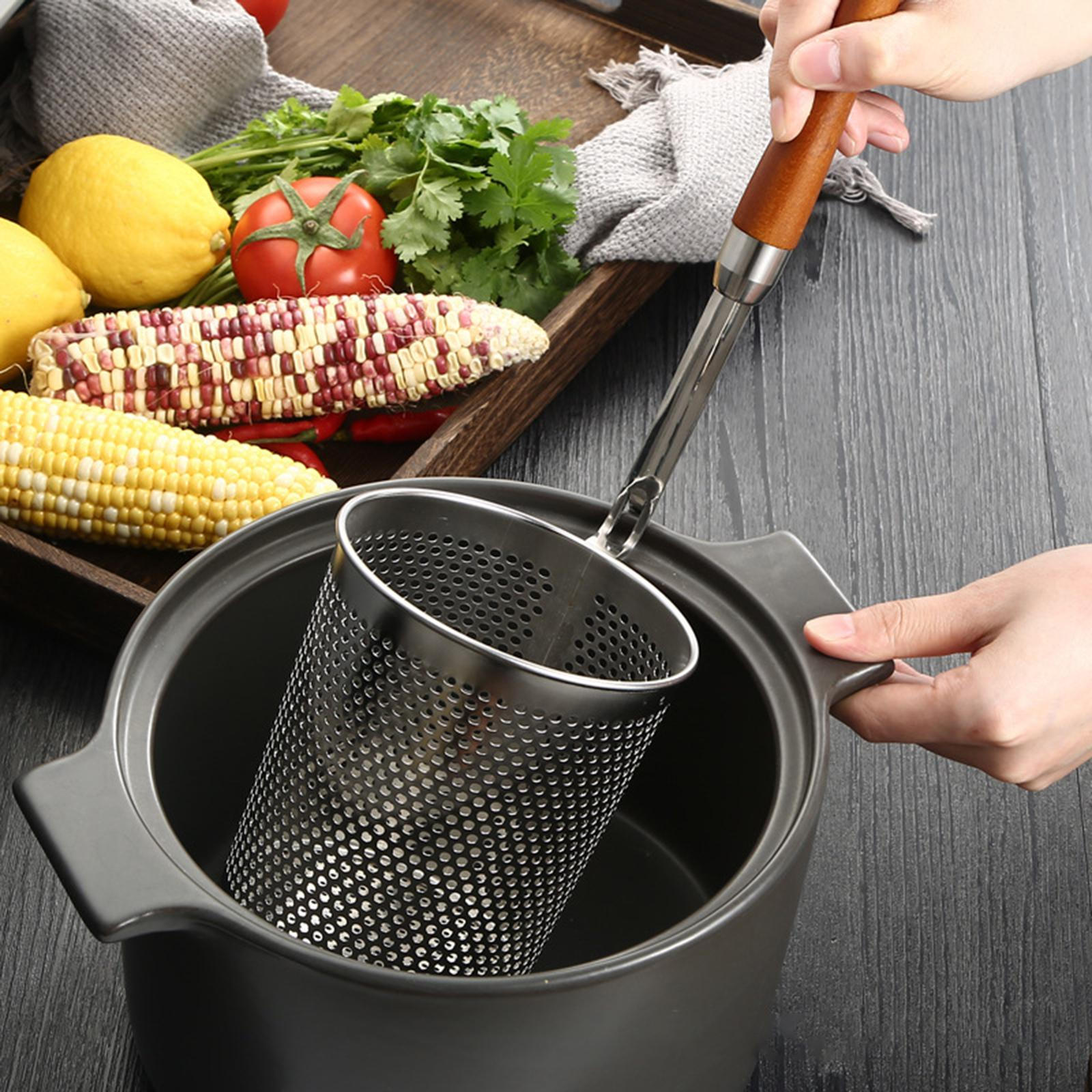 

Сітчасте сито для їжі Фритюрниця Кошик Ложка для смаження спагетті для кемпінгу