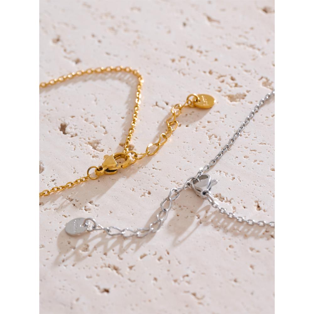 Yhpup Stainless Steel Heart Chic Bracelet Chain Wrist with Finger Link for Women Waterproof Gold Silver Color Jewelry PVD Plated
