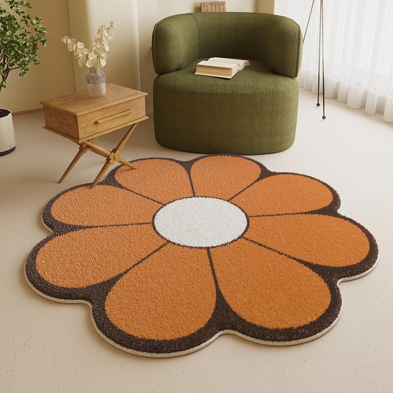 Irregular Flower Carpet Simple Living Room Carpet Home Bedroom Bedside Plush Carpet Cloakroom Soft Non-slip Carpet