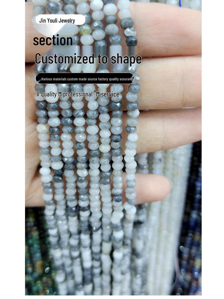 Faceted Moonlight Abacus Beads - DIY Jewelry Accessories Findings, Round Semi-Finished Beads.