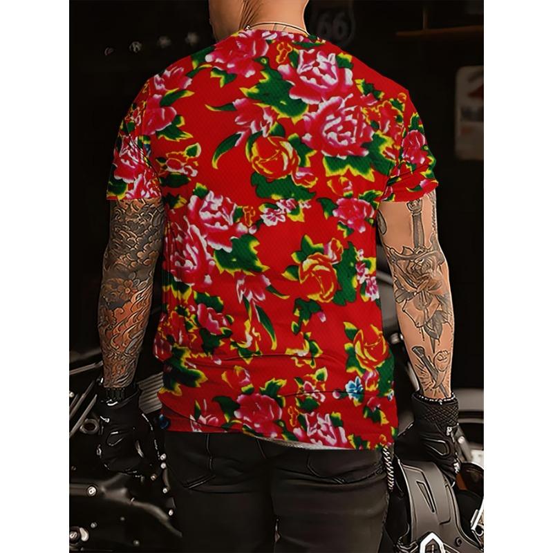 Men's 3D Printed T-shirts, Strong Men's Casual Crew Neck T-shirts, Men's Novelty Pajamas,