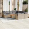 VidaXL Garden Lounge Set with Cushions 13 Pcs Beige Braided Resin 3223987