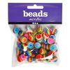 100 Striped Resin Beads Ø 12 Mm - Multicolor
