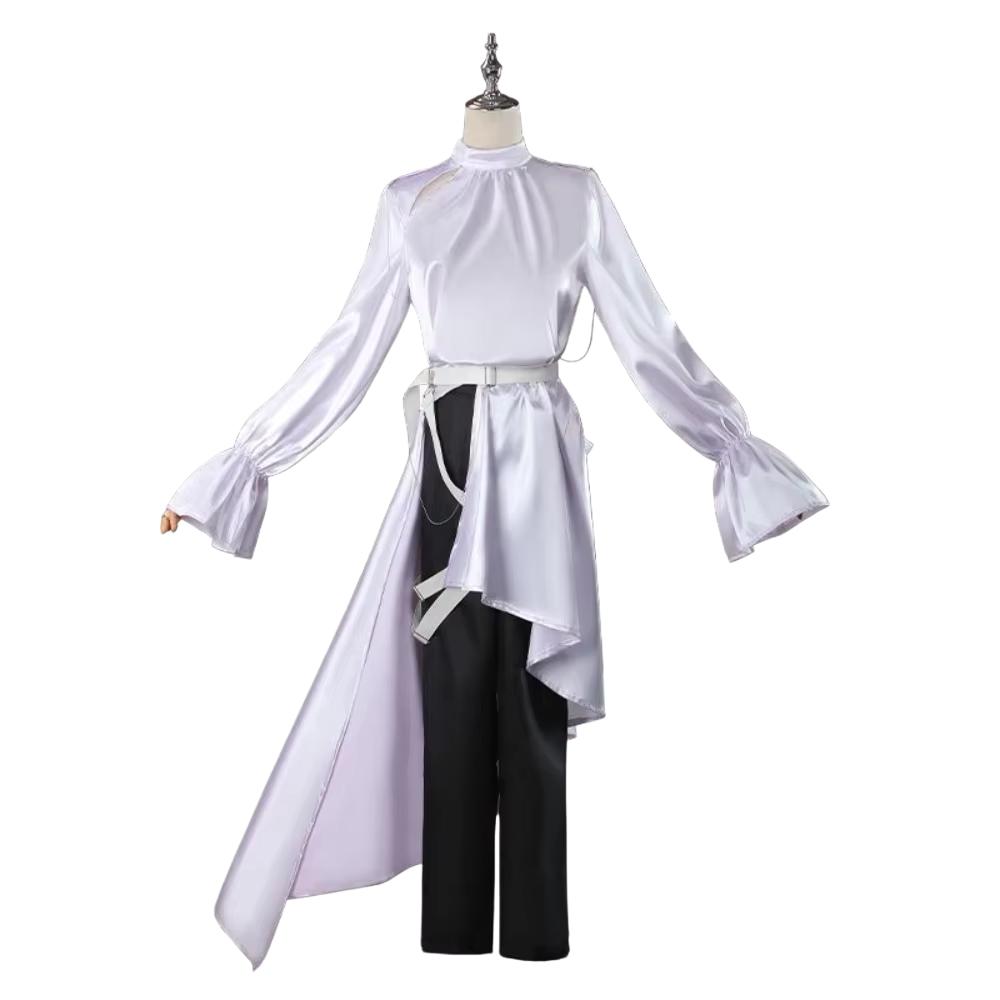 Zombie Stage Luka Cosplay Kostuum Anime Buitenaardse Stage Luka Cosplay Kostuum Licht Geel Kort Haar Synthetisch Pruik S white