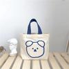Korean Style Cute Mini Canvas Bag for Female Students - Large Capacity Bento Tote Handbag.