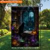 Halloween Magic Scene Single Sided Polyester , Holiday Garden Flag - Single-Sided, Polyester, Outdoor Yard Decor