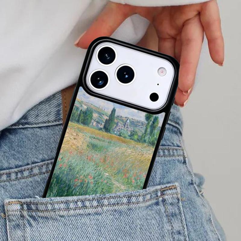Claude Monet Painting Phone Case for iPhone 16e 15 14 13 12 17 Pro Max Plus Air 17pro Cover Coque