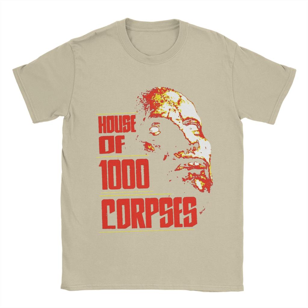 2025 Summer House of 1000 Corpses 100 Pure Cotton Printed Tshirt for Couple Beach Funny Crewneck Fashion Tee Shirt Big Size