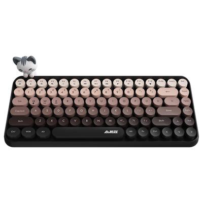 Ajazz 308i Bezprzewodowa Klawiatura Bluetooth dla Magnetycznego Kota Kompaktowa 84 Urocza Okrągła Angielska Prezent dla Dziewcząt i Dzieci Tablety, Design, Klawisze, Styl Maszyny do Pisarza