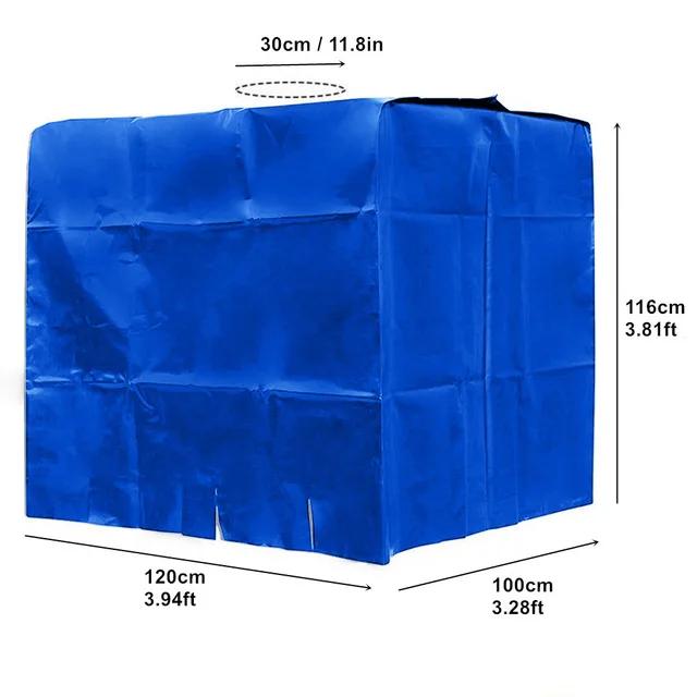 

Rain Water Tank Cover 1000 liters IBC Accessories Container Foil Waterproof Anti-Dust Cover Sun Winter Protection Cover 120x100x116cm синий