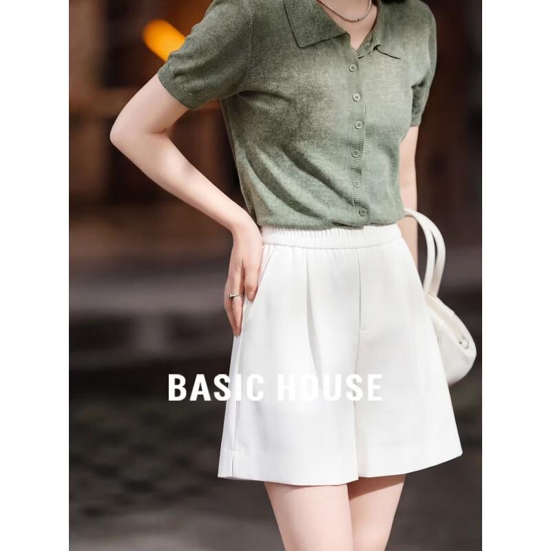 Базовые женские спортивные широкие шорты с высокой талией Basic House M