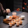 Jade White Porcelain Gongfu Tea Set: Elegant Gift for Anniversaries and Business Events