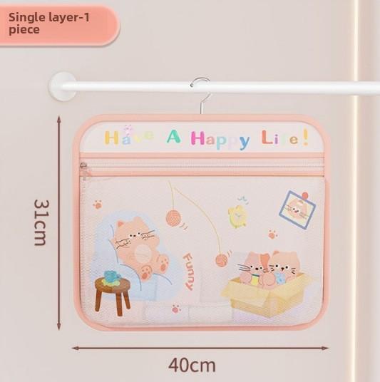 

Pink Multifunctional Large Capacity Hanging Storage Bag Wardrobe Organizer Pink 1Layers